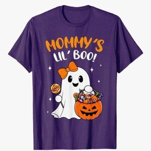 Halloween Ghost Mommys Lil Boo Costume Girls Kids Toddler T-Shirt Size Large